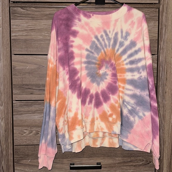 Tie Dye American Eagle Oversized Sweater - Picture 1 of 5